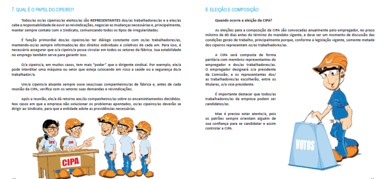 Trecho da Cartilha da CNM/CUT sobre CIPA