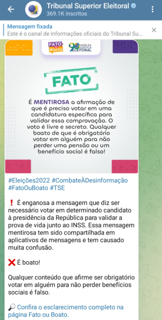 TSE reprodução