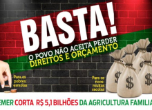 Temer já cortou cerca de R$ 5,1 bilhões do orçamento para a Agricultura Familiar