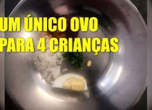Bolsonaro não reajusta merenda e crianças dividem ovo ou comem bolachas com suco