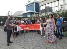 Jornalistas do Diário de SP cruzam os braços
