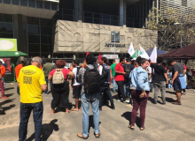 Petroleiros denunciam os riscos de desmonte da Petrobras em ato no Rio