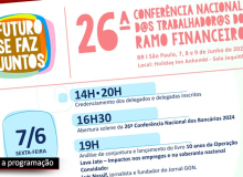 26ª Conferência Nacional dos Bancários começa nesta sexta-feira (7)