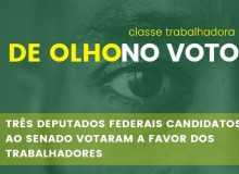 Conheça os deputados federais candidatos ao Senado que votaram contra o trabalhador
