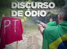 Candidato bolsonarista incita violência atirando em “alvos” petistas