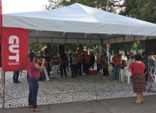 SE: Trabalhadores protestam contra perseguição do Judiciário a presidente da CUT