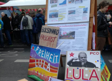 1º de Maio no mundo: em Berlim, sindicalistas denunciaram prisão de Lula