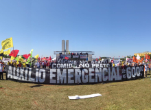 Ato unificado das centrais em Brasília denuncia governo genocida de Bolsonaro