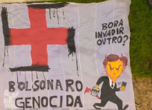 Manifestantes são presos por faixa ‘Bolsonaro genocida’ em protesto