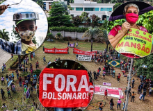 MTST protesta contra a fome em frente à mansão de Flávio Bolsonaro