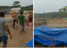 Bolsonaristas agridem policiais com tiros, barras de ferro e objetos pesados