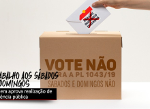 Câmara aprova realização de audiência pública sobre trabalho aos sábados e domingos