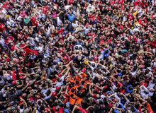 Militantes do partido espanhol Podemos pedem por "Lula libertad"