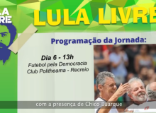 Chico Buarque e amigos jogam futebol por Lula Livre neste sábado (6)