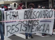 Ato em Porto Alegre protesta contra fascistas e ação genocida de Bolsonaro