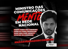 Ministro das Comunicações mente em rede nacional para defender venda dos Correios