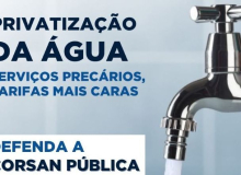 RS pela Água: Trabalhadores realizam ato contra privatização da Corsan nesta terça