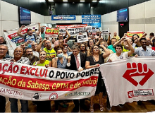 Contra privatização da Sabesp, trabalhadores farão ato em frente à Alesp