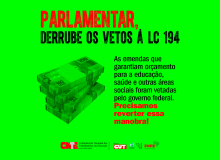 NaPressão: CNTE lança campanha para que parlamentares derrubem vetos à LC 194