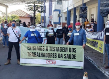 Sindicalistas da CUT-RS arrancam proposta de testagem para profissionais de saúde