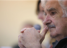 Ex-Presidente do Uruguai, Pepe Mujica durante entrevista com blogueiros e midias alternativas no Barão de Itararé