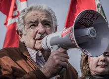 Vigília Lula Livre, ex-presidente do Uruguai José Pepe Mujica visitou Lula na PF - Curitiba, PR, 21.06.2018 - Foto: Gibran Mendes.